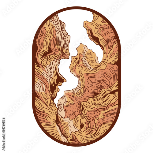 Grand canyon national park hand-drawn