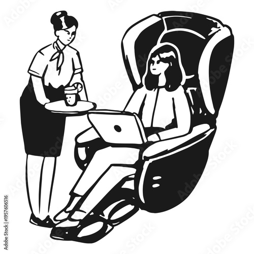 First class flight attendant