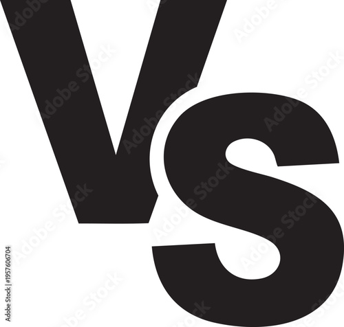 Versus symbol graphic