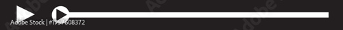 A black video player progress bar with play and settings icons