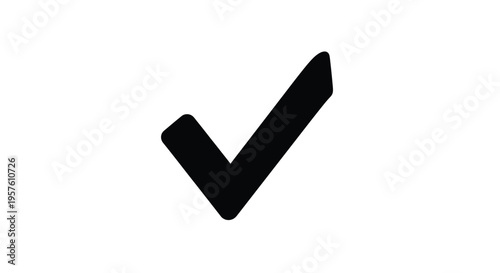 Simple black checkmark icon on a plain white background