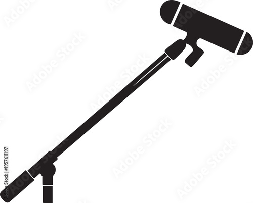 Boom microphone on a stand