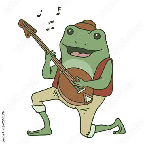 Colored banjo frog