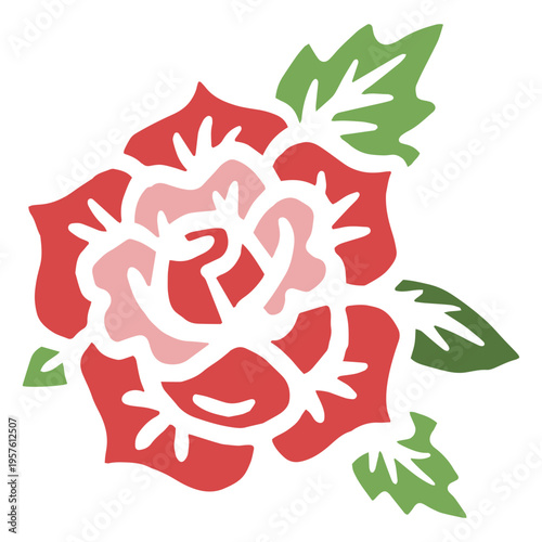 Houseplant rose cut out