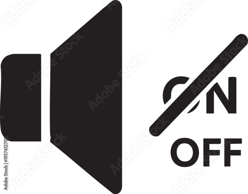 Mute or turn off speaker icon with a slash