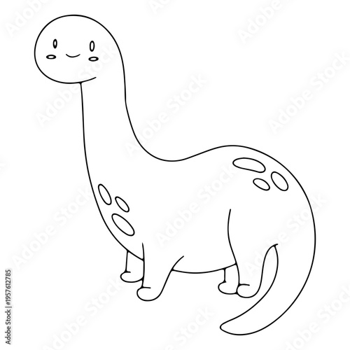 Cute and petit smiling dinosaur