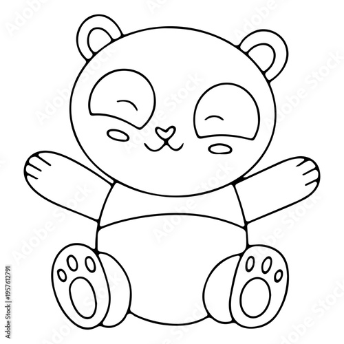 Cute baby bear waiting for a hug