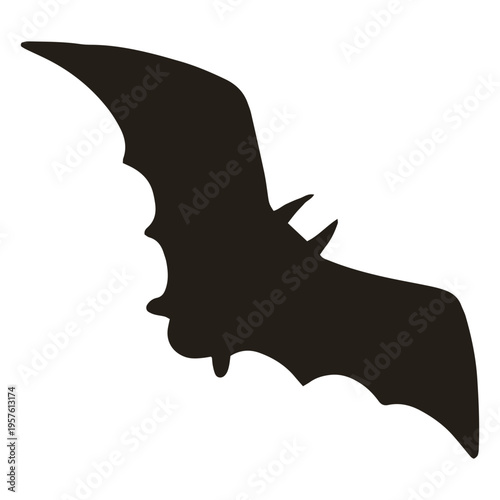 A black bat silohuette