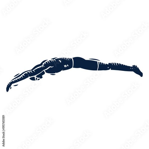 Swimmer diving in the pool
