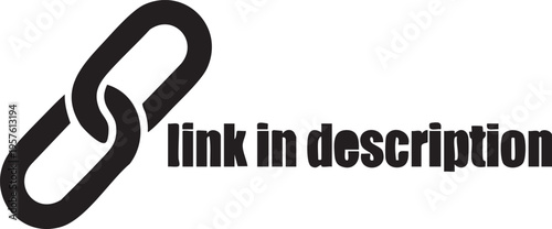 A simple black chain link logo with text