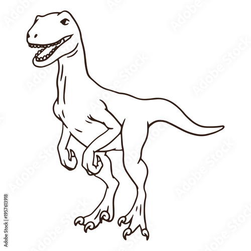 Velociraptor jurassic dinosaur stroke