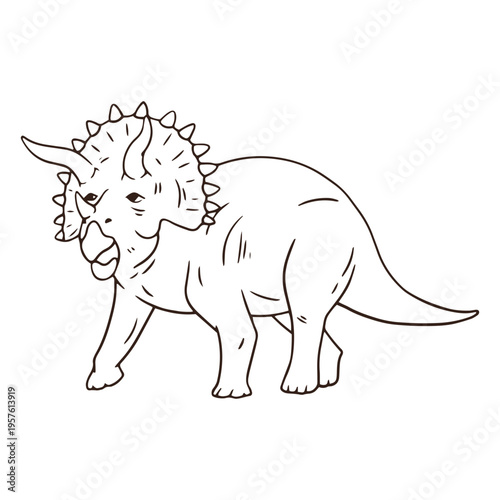 Triceraptors dinosaur stroke