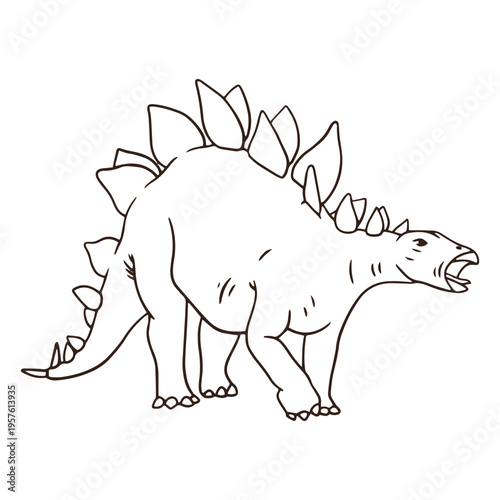 Stegosaurus jurassic dinosaur stroke