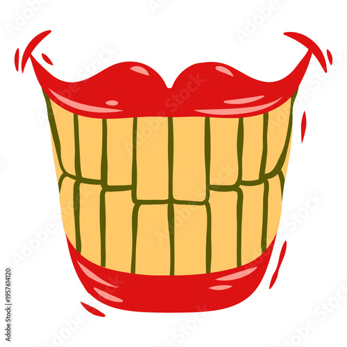Circus clown wicked smile icon
