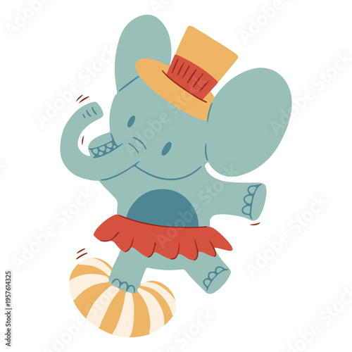 Cute circus elephant