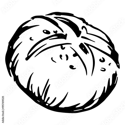 Pretzel rolls hand drawn image