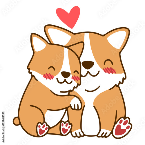 Loyal corgi friends