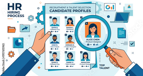 HR hiring process recruitment and talent selection candidate profiles