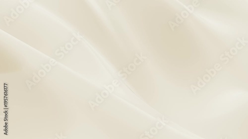 Abstract Cream Wavy 3D Background with Soft Flow – Seamless Loop Animation