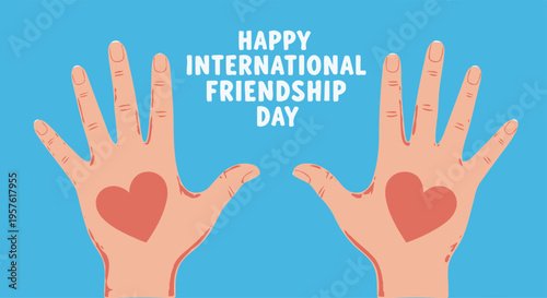 Happy international friendship day celebrating togetherness and bond of friends