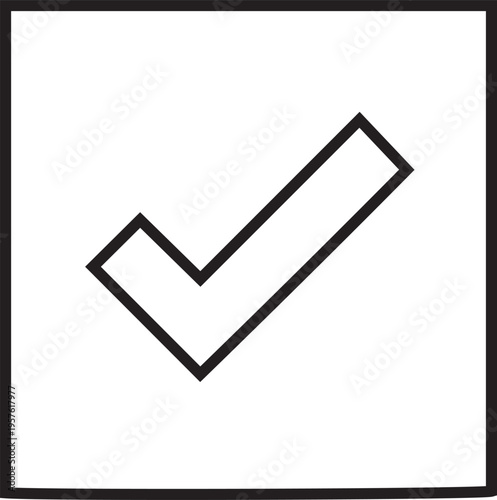 Check mark symbol for approval and confirmation
