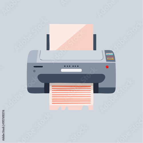 Illustration d’imprimante imprimant un document