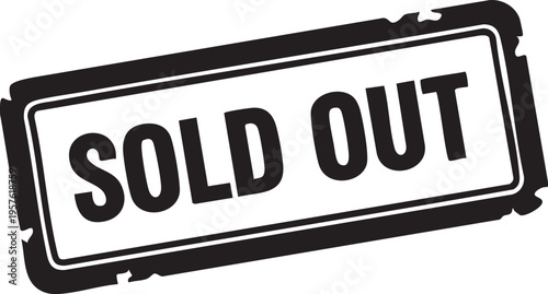 Sold out stamp or label
