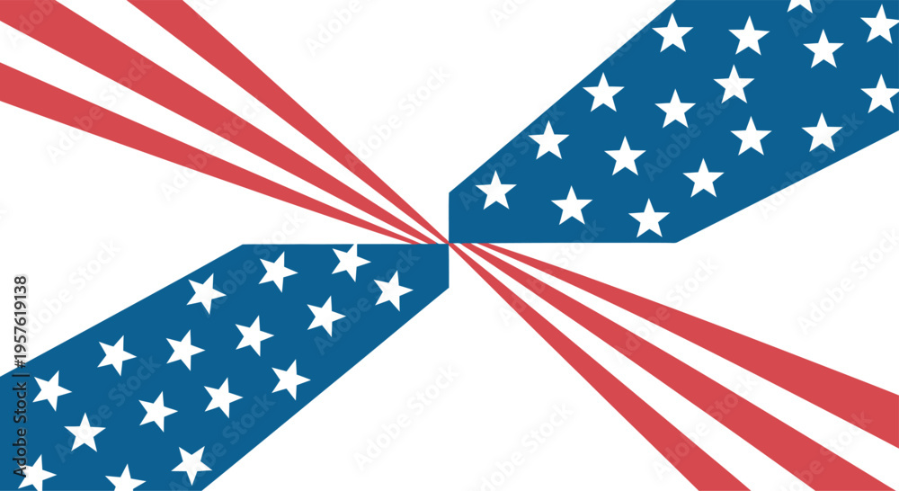 Fototapeta premium Independence day patriotic american flag design with red white and blue colors symbolizing freedom and national pride on july 4th