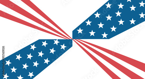 Independence day patriotic american flag design with red white and blue colors symbolizing freedom and national pride on july 4th