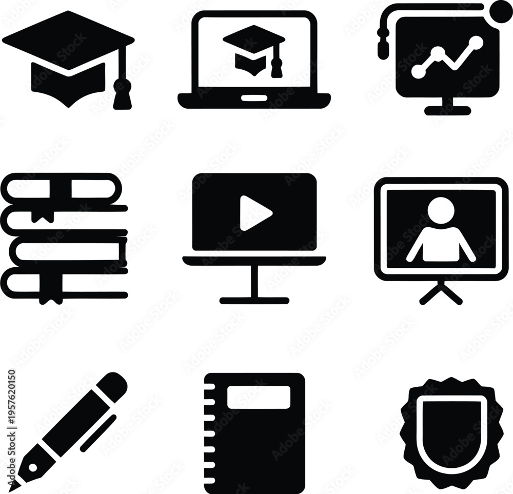 Fototapeta premium Black education graduation cap on white background 