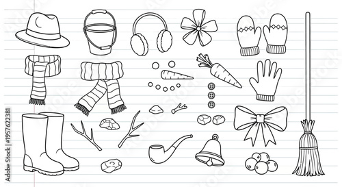 A collection of gardening tools and accessories arranged on a surface