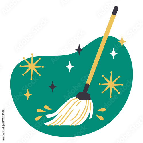 Mop flat icon