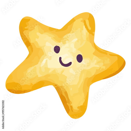 Cheerful star smiling