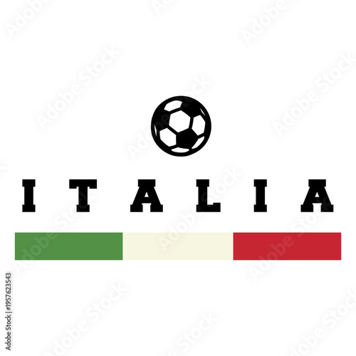 Soccer sticker allusive to Italy