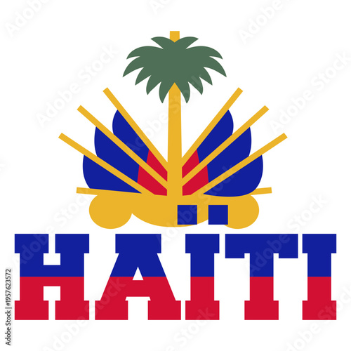 Soccer sticker allusive to Haiti