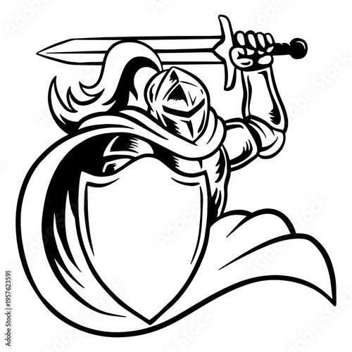 Knight wielding a sword