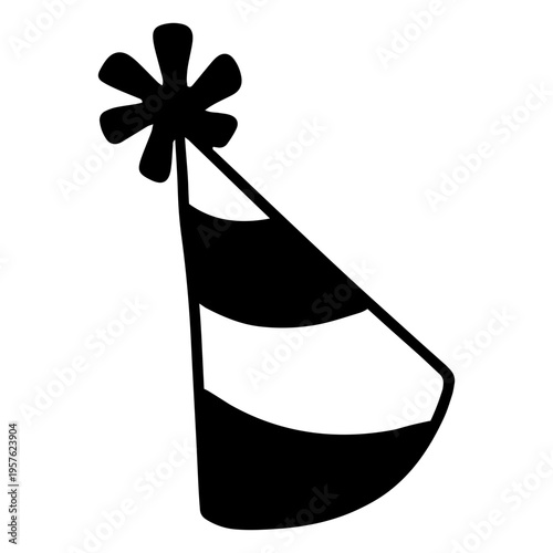 Black and white party hat