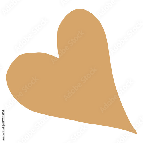 Brown heart shaped icon
