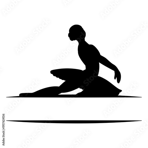 Girl gracefully dancing ballet