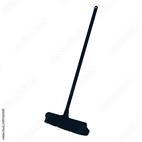 Cleaning broom silhouette