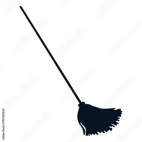 Cleaning mop silhouette