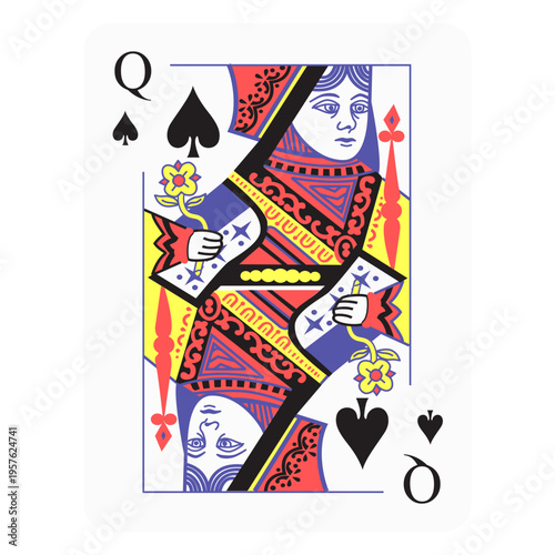 Queen of Spades deck card