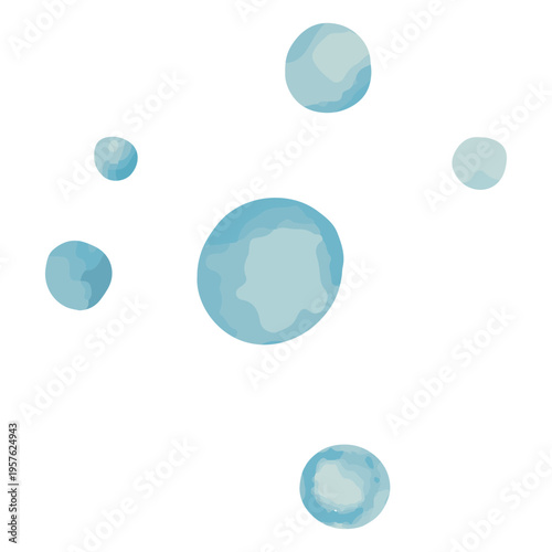 Watercolor ocean bubbles
