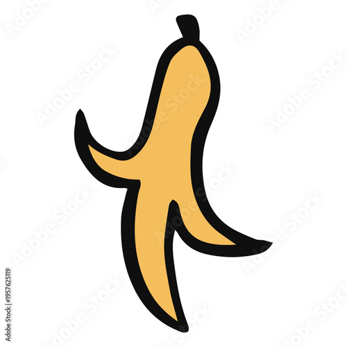 Banana peel doodle drawing