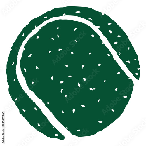 Dark green tennis ball