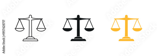 Aesthetic harmony concept shown as a minimalist balance scale with equal pans and central beam standing upright and symmetrical,