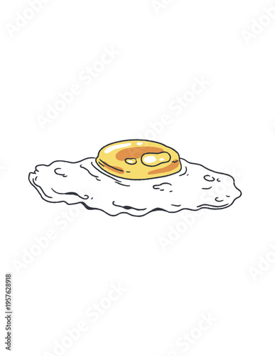 Cartoon fried egg