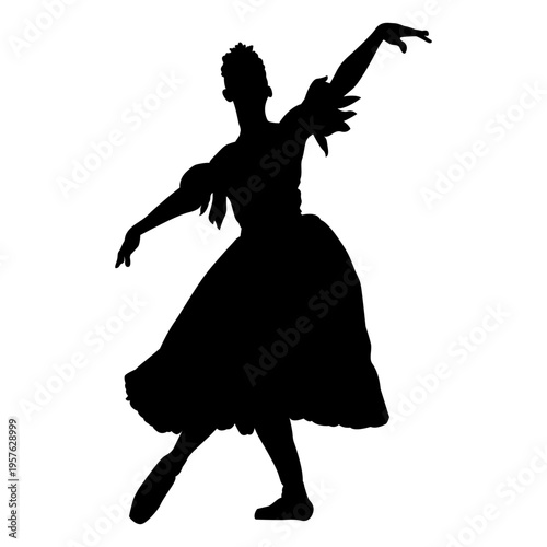 Woman ballet character silhouette