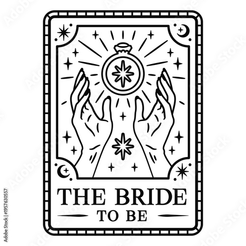 The bride to be tarot card hands