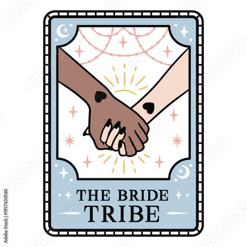 The bride tribe handholding tarot card